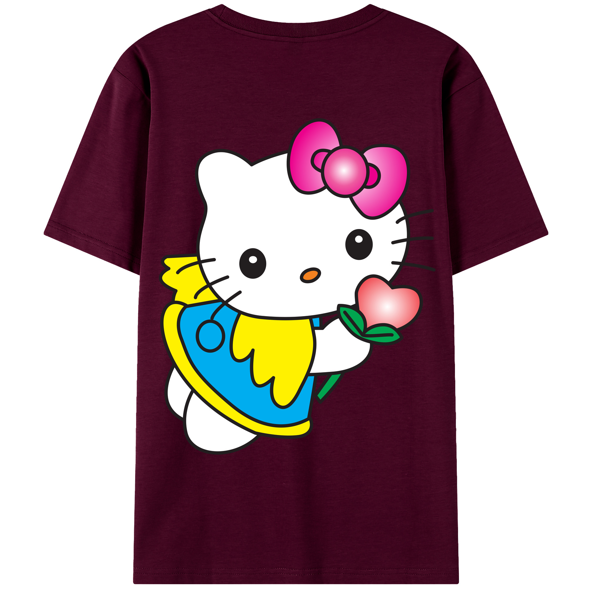 （画像用） Hello Kitty ハローキティ レディース半袖Tシャツ(バックプリント)